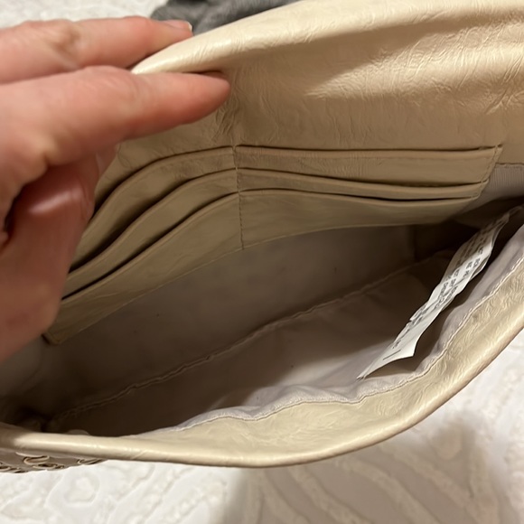 Zara Cream Clutch with Metal Studs - Picture 7 of 11